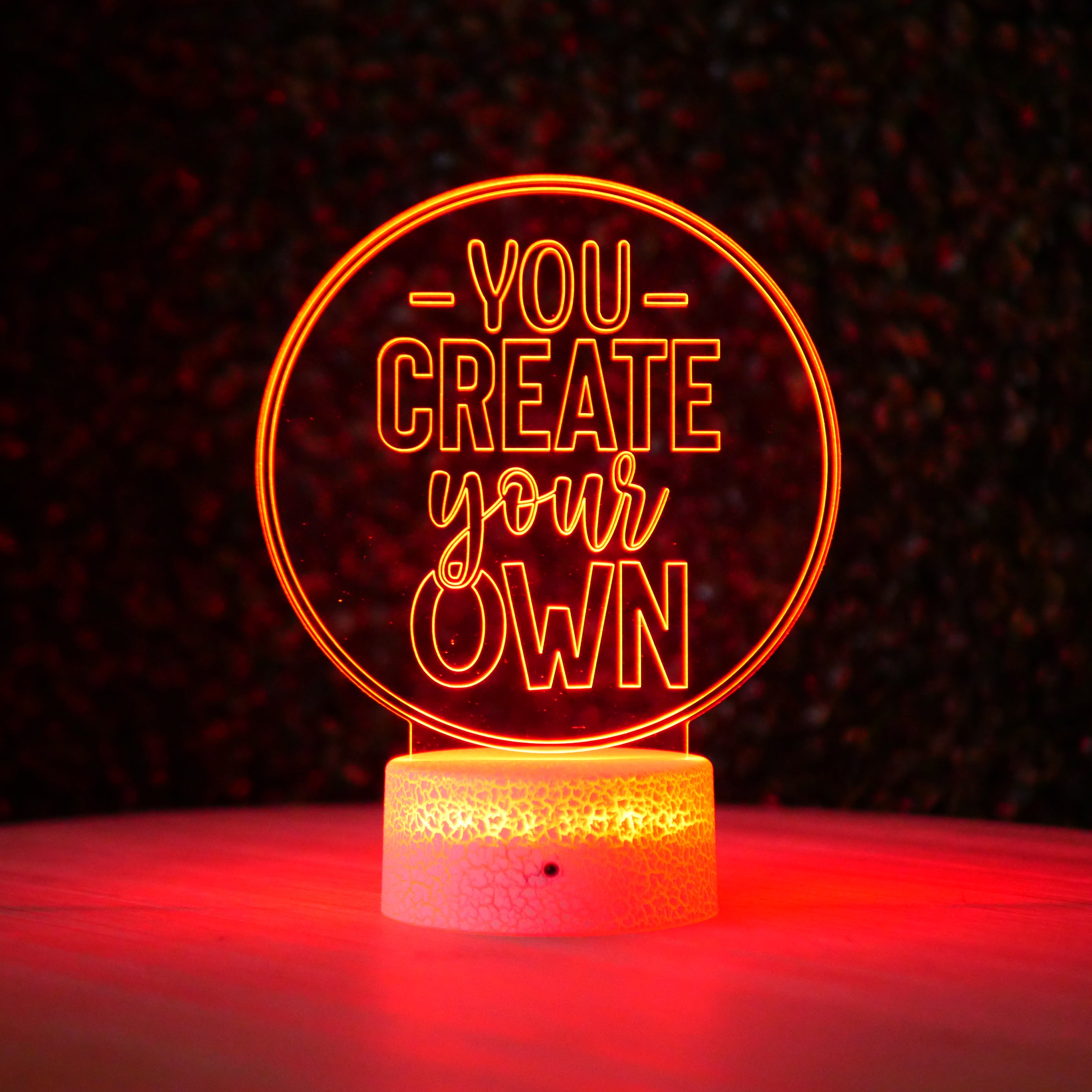 3D Night Light with Touch Pad Base Personalized Light