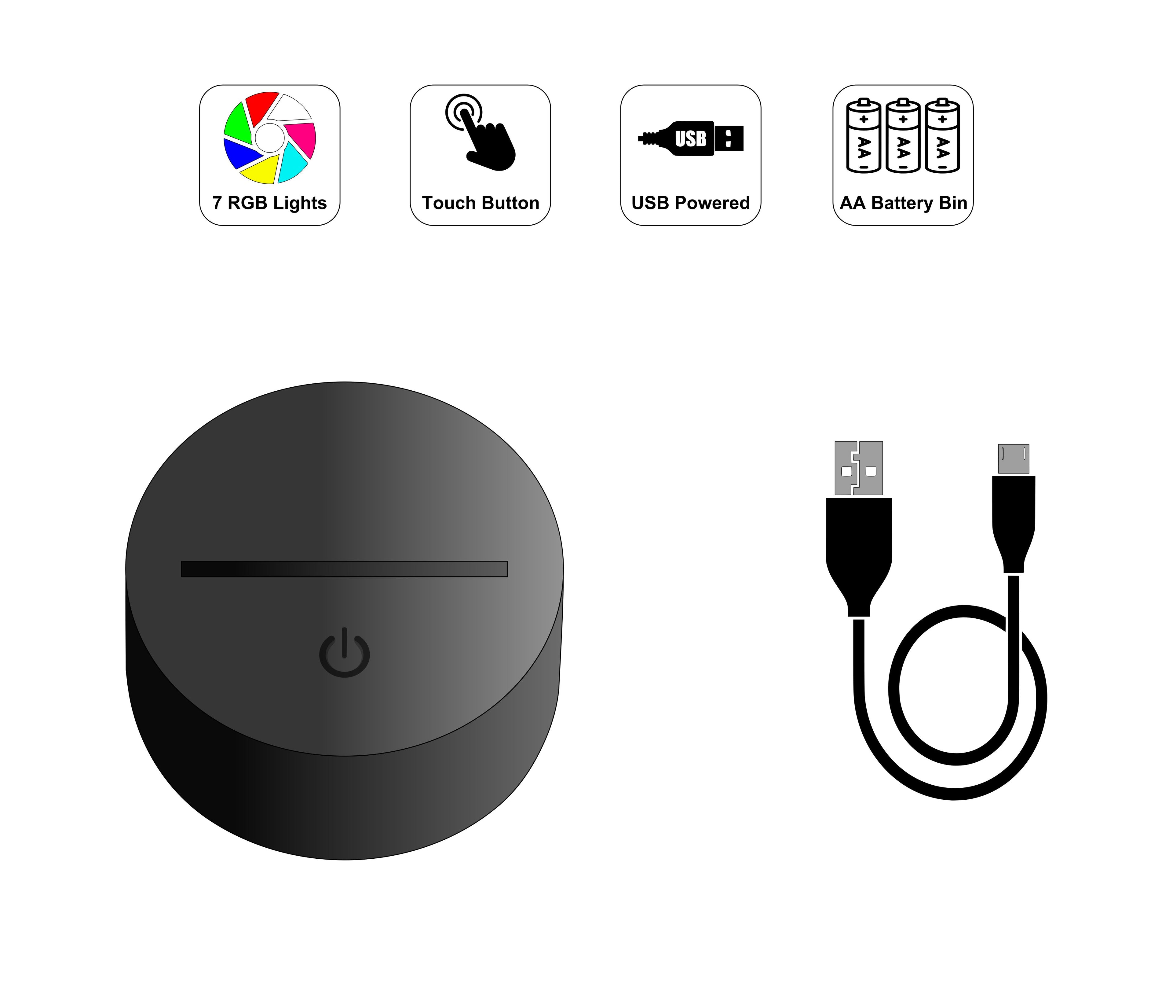 Custom Kids Gaming Room LED Lamp – Personalized Name Night Light