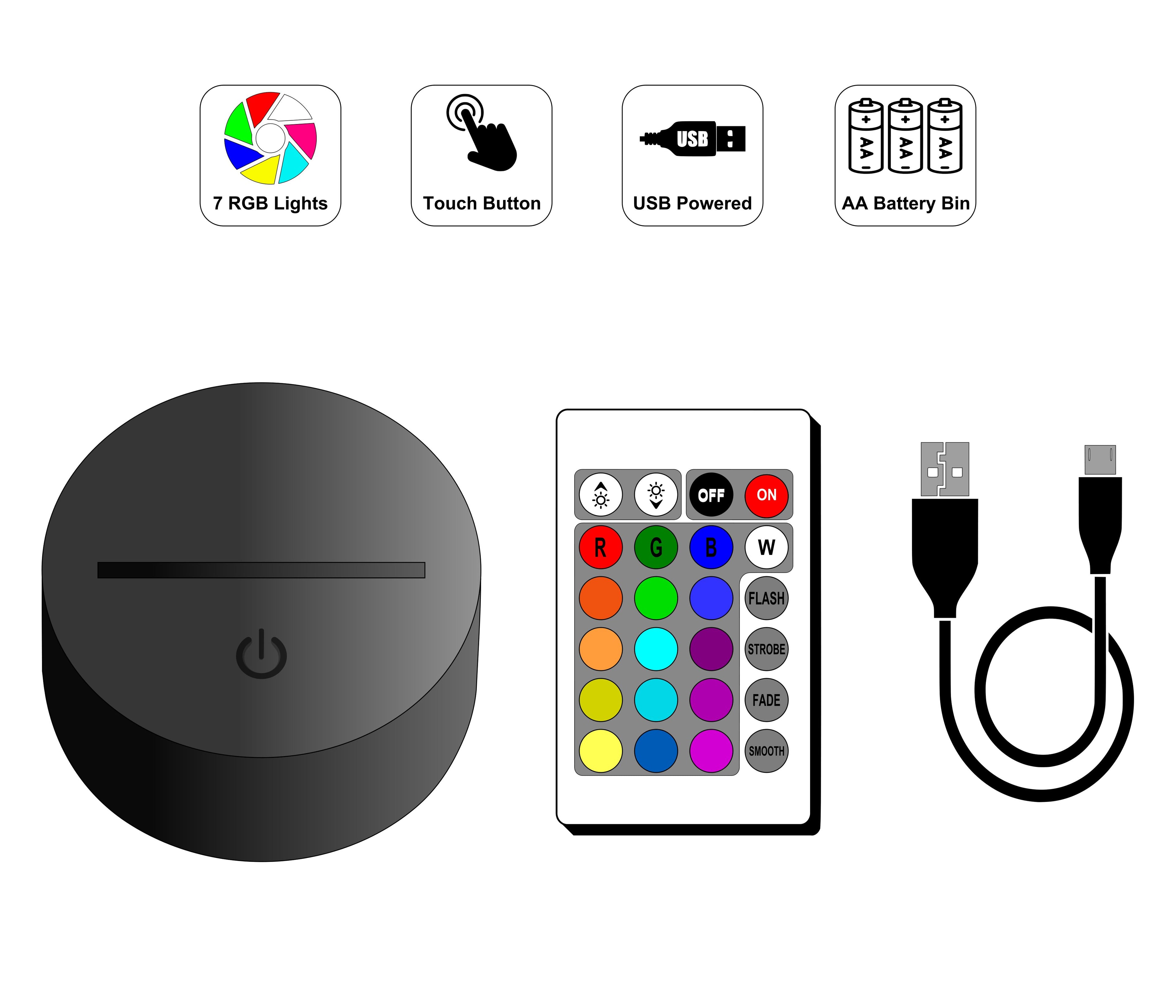 Custom Kids Gaming Room LED Lamp – Personalized Name Night Light